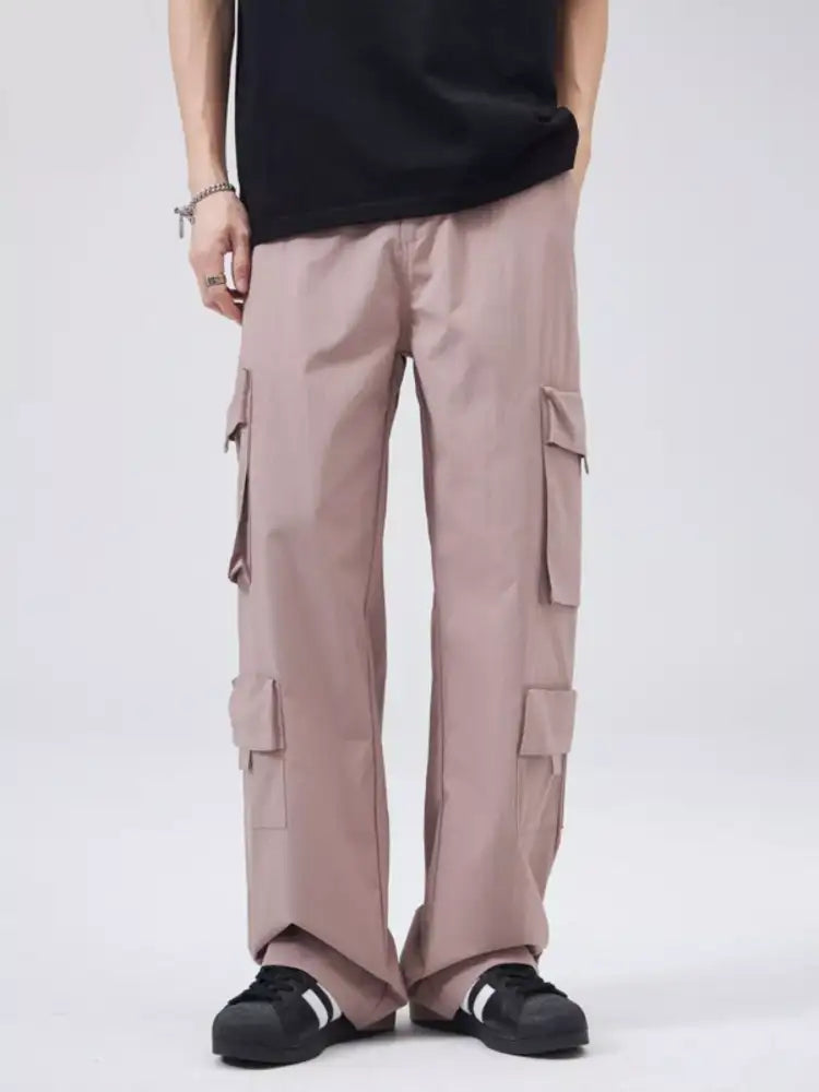 Men’s Full Size Wide Leg Cargo Pants Plus