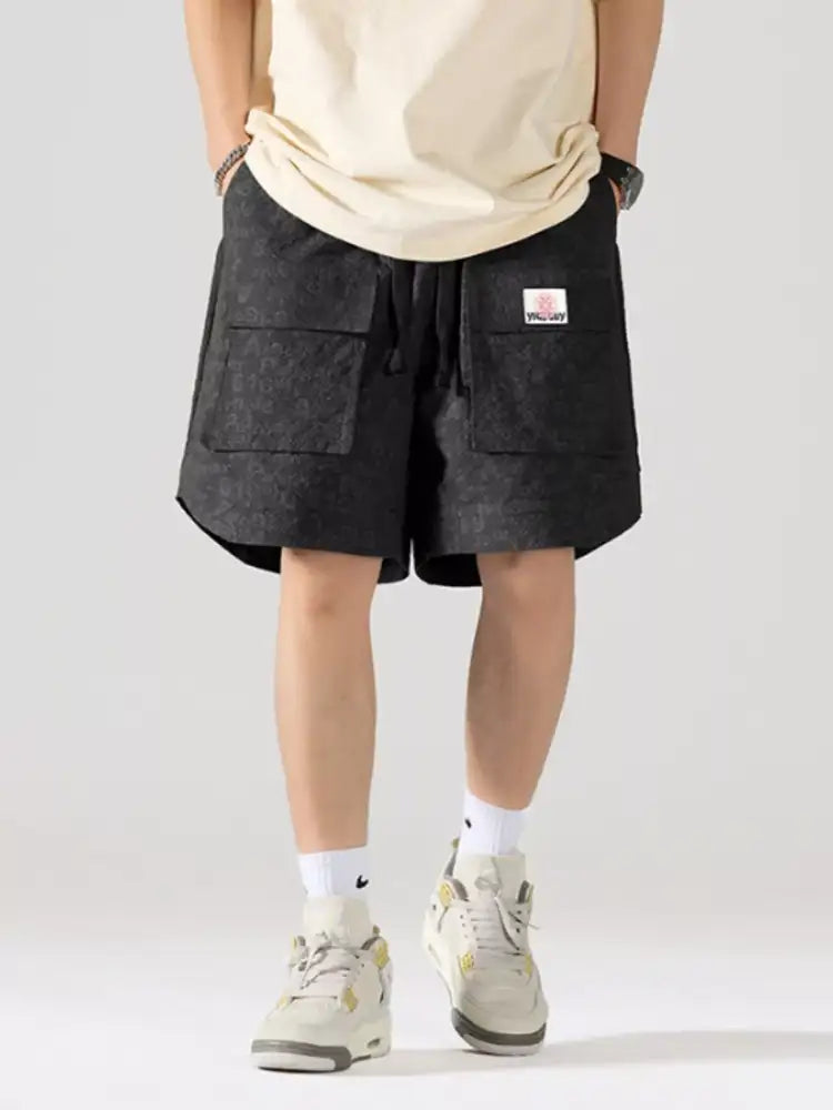 Men’s Full Size Wide Leg Cargo Shorts Plus