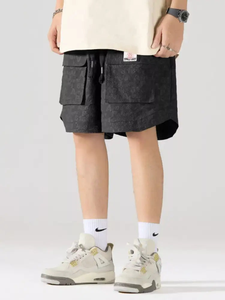 Men’s Full Size Wide Leg Cargo Shorts Plus