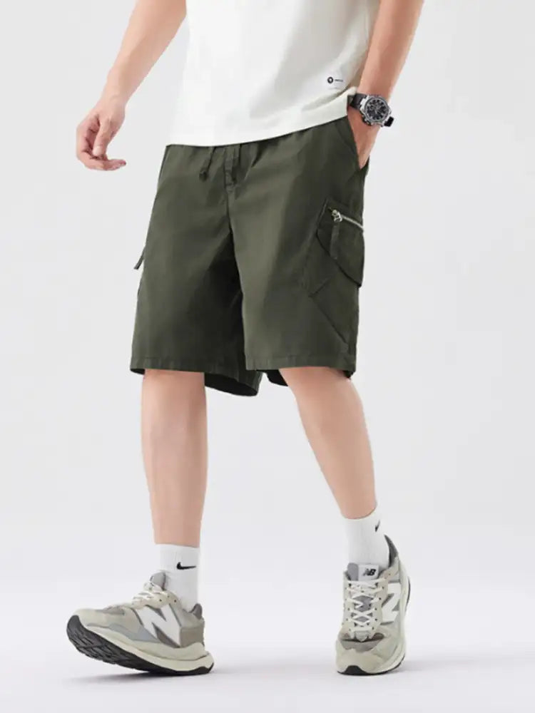 Men’s Full Size Wide Leg Cargo Shorts Plus
