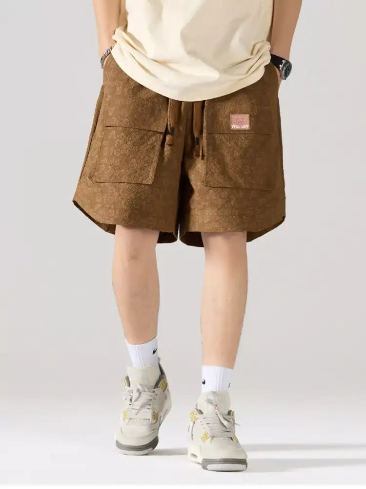 Men’s Full Size Wide Leg Cargo Shorts Plus
