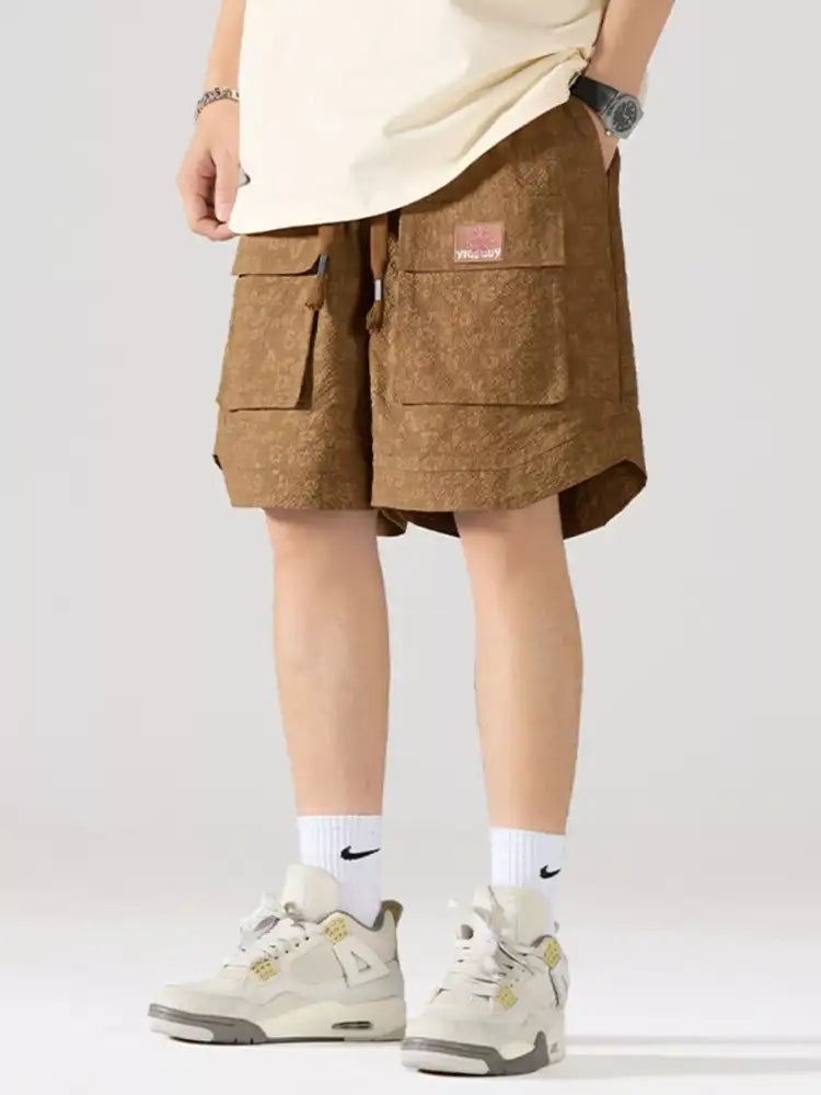 Men’s Full Size Wide Leg Cargo Shorts Plus