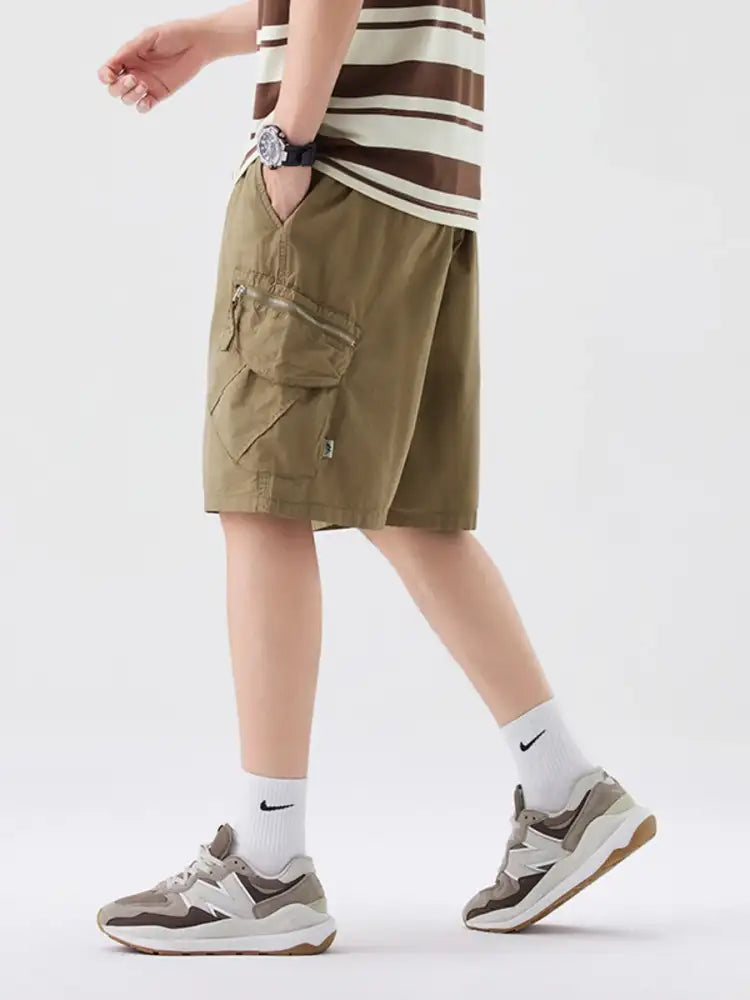 Men’s Full Size Wide Leg Cargo Shorts Plus