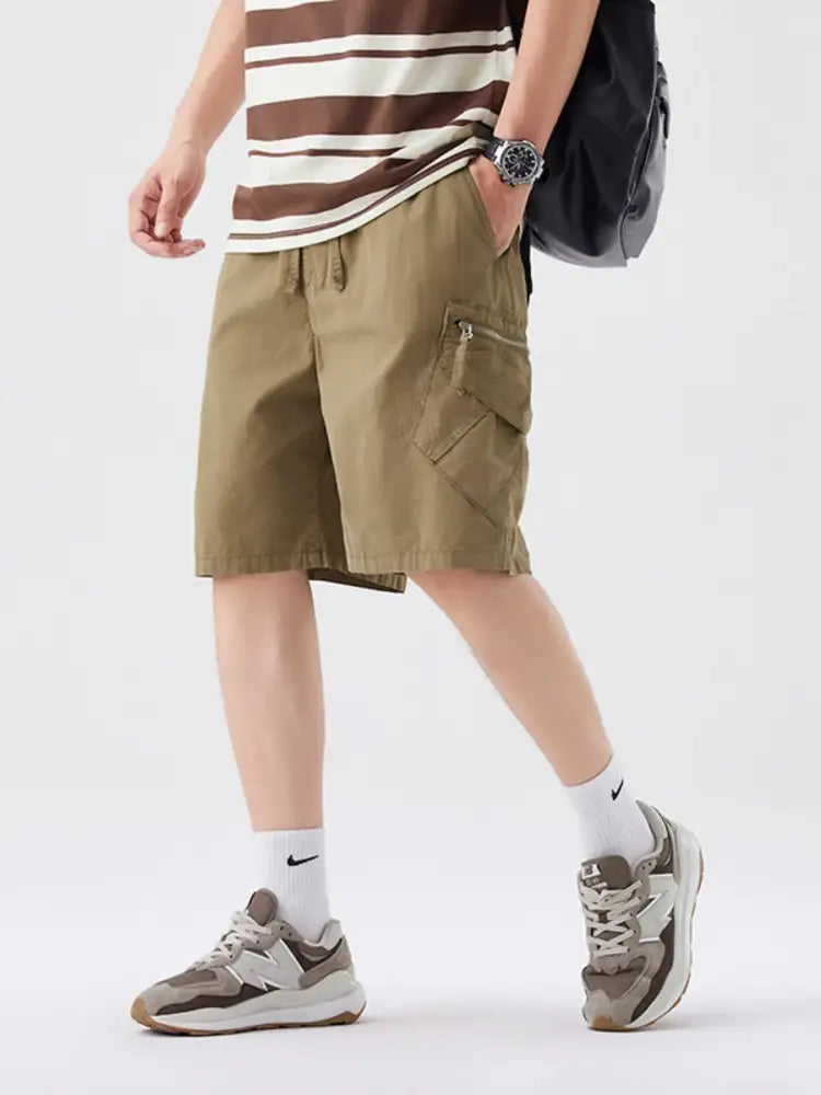 Men’s Full Size Wide Leg Cargo Shorts Plus