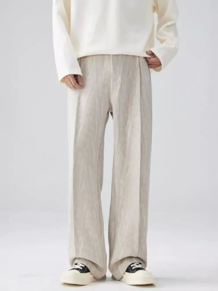 Men’s Full Size Wide Leg Casual Pants Plus