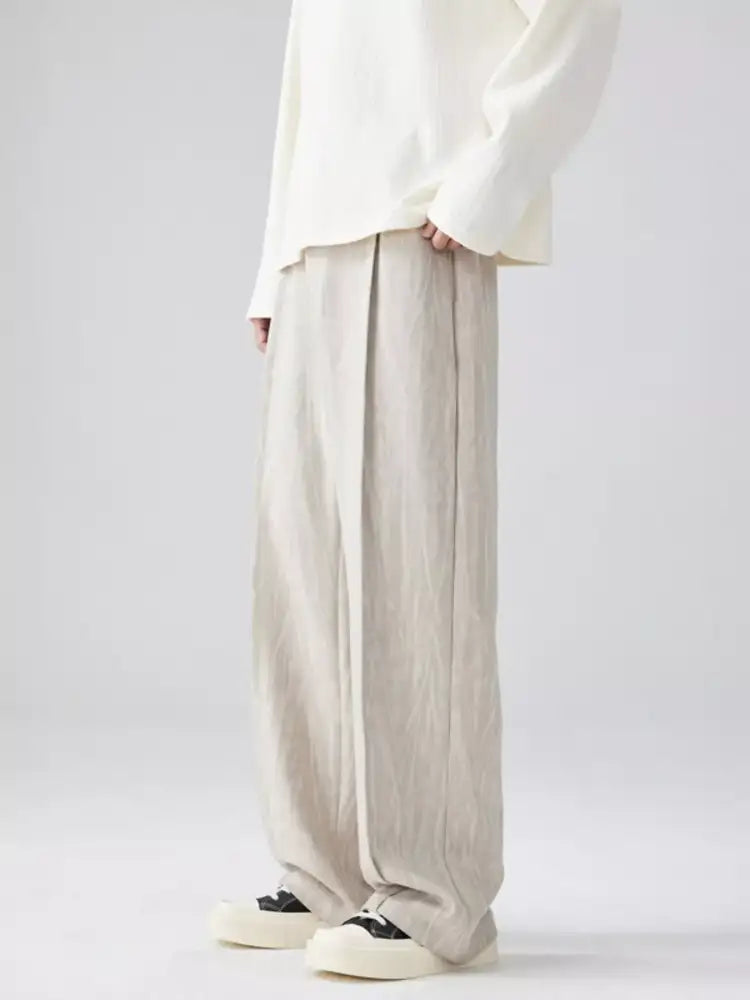 Men’s Full Size Wide Leg Casual Pants Plus