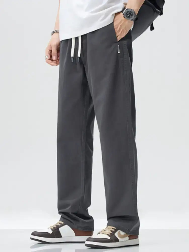 Men’s Full Size Wide Leg Casual Pants Plus