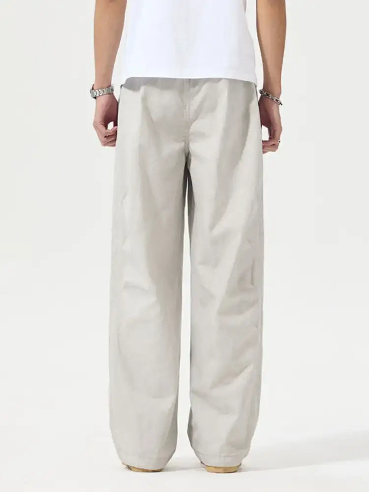 Men’s Full Size Wide Leg Drawstring Pants Plus