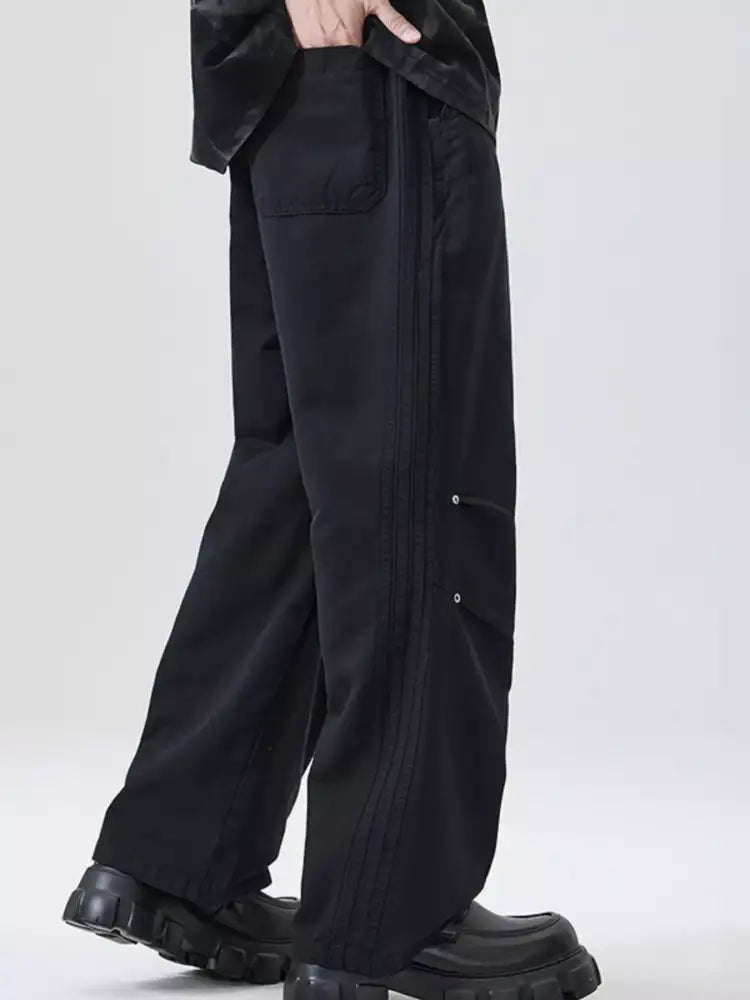 Men’s Full Size Wide Leg Drawstring Pants Plus