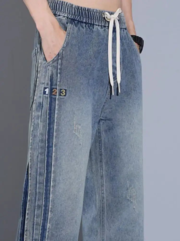 Men’s Full Size Wide Leg Jeans Plus
