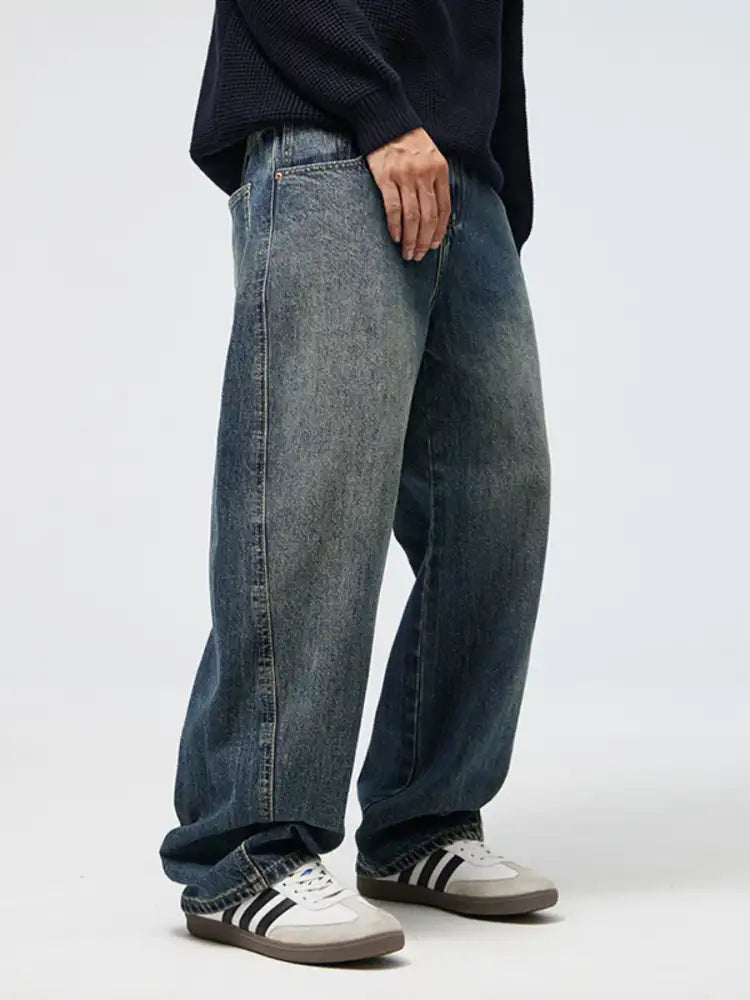 Men’s Full Size Wide Leg Jeans Plus