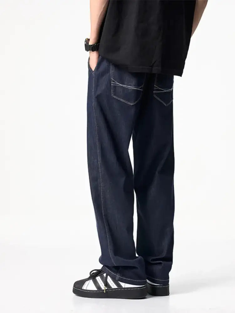 Men’s Full Size Wide Leg Jeans Plus