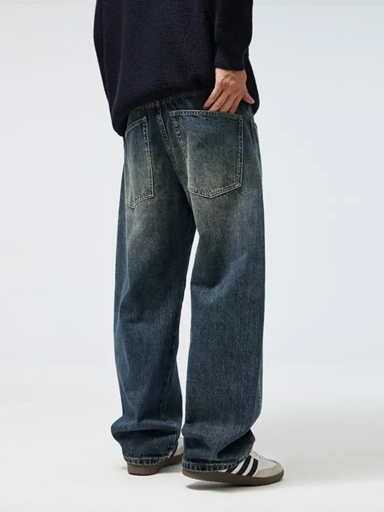 Men’s Full Size Wide Leg Jeans Plus