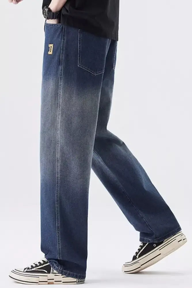 Men’s Full Size Wide Leg Jeans Plus