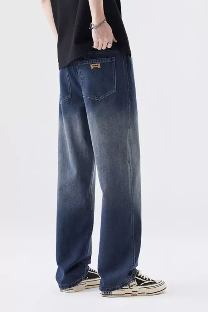 Men’s Full Size Wide Leg Jeans Plus