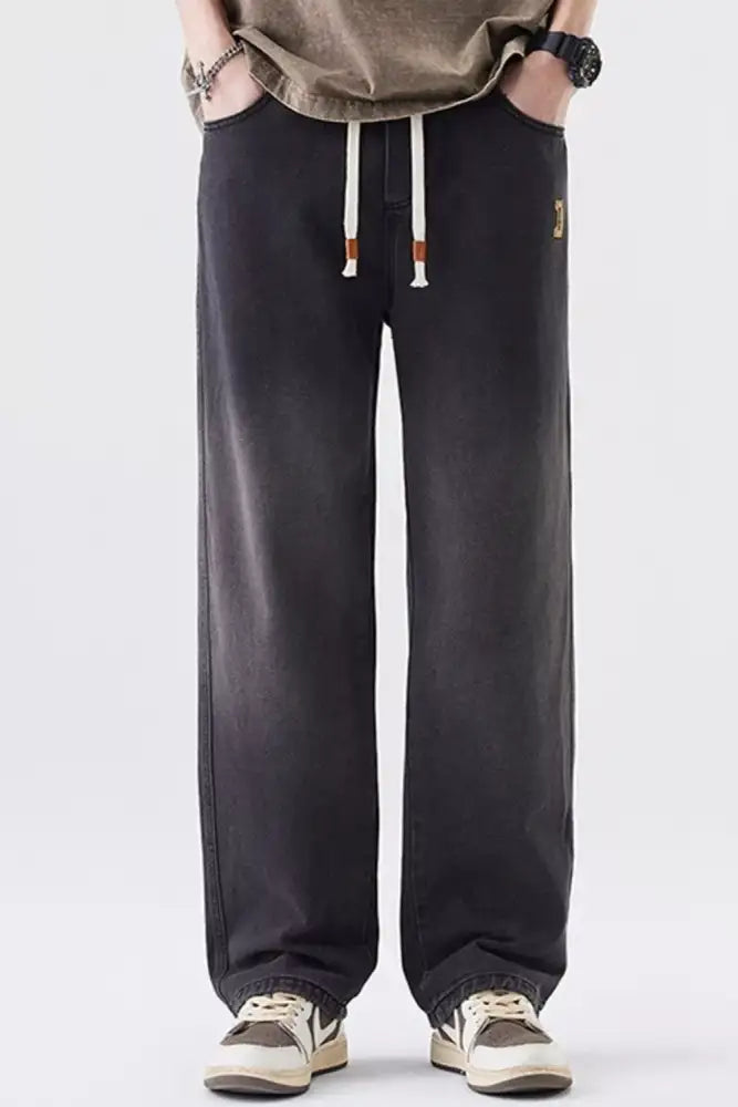 Men’s Full Size Wide Leg Jeans Plus