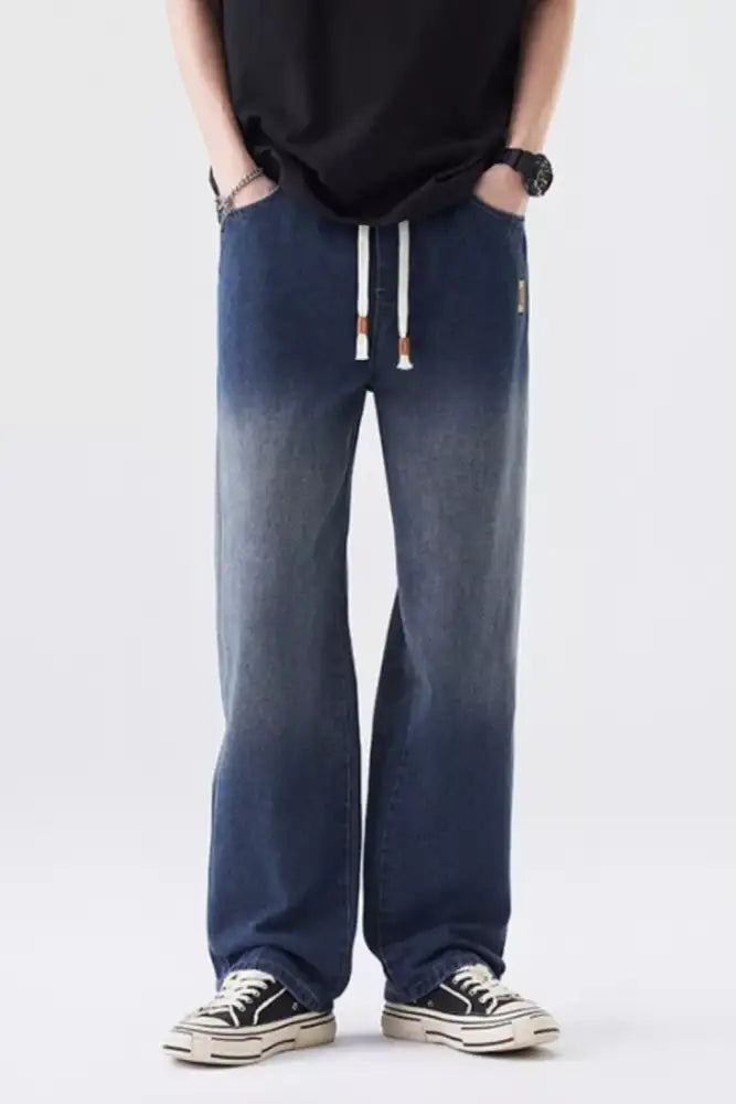 Men’s Full Size Wide Leg Jeans Plus