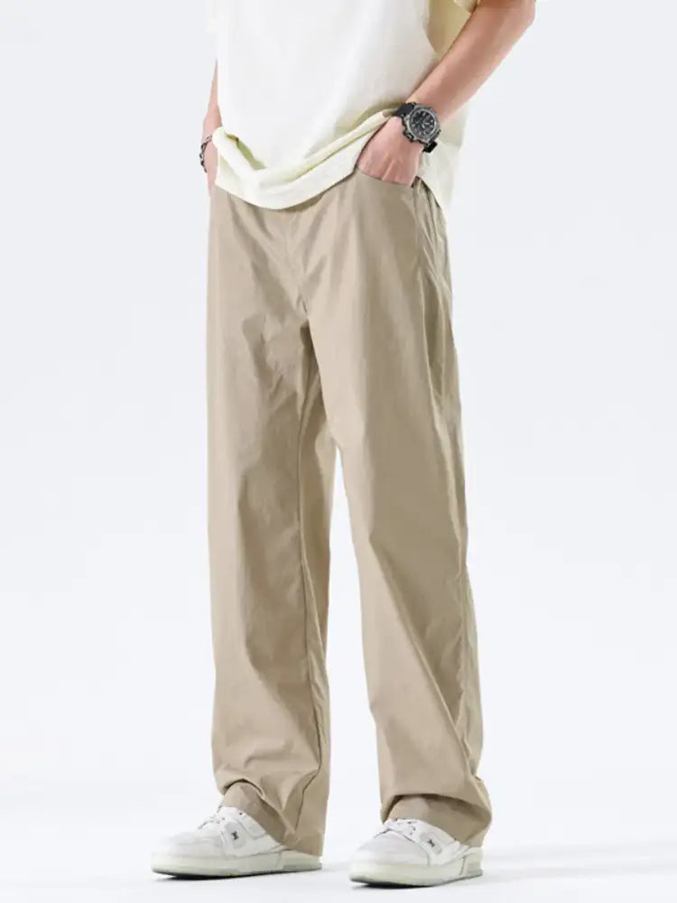 Men’s Full Size Wide-Leg Relaxed Fit Pants Plus