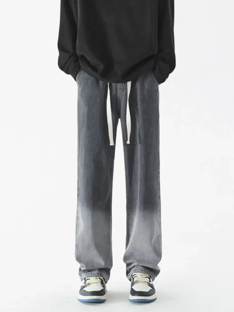 Men’s Full Size Wide Leg Washed Jeans Plus