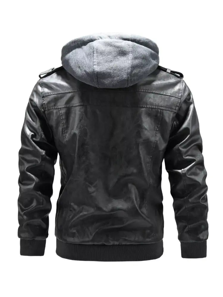 Men’s Full Size Zip Up Drawstring Hooded Jacket Plus