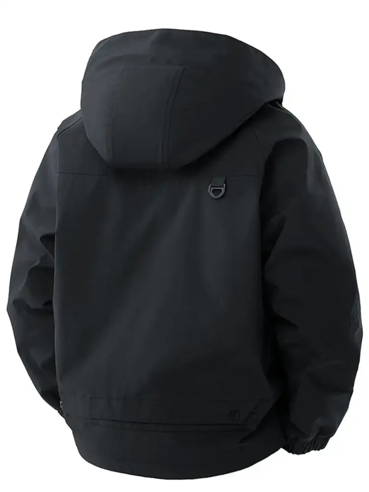 Men’s Full Size Zip Up Long Sleeve Hooded Jacket Plus