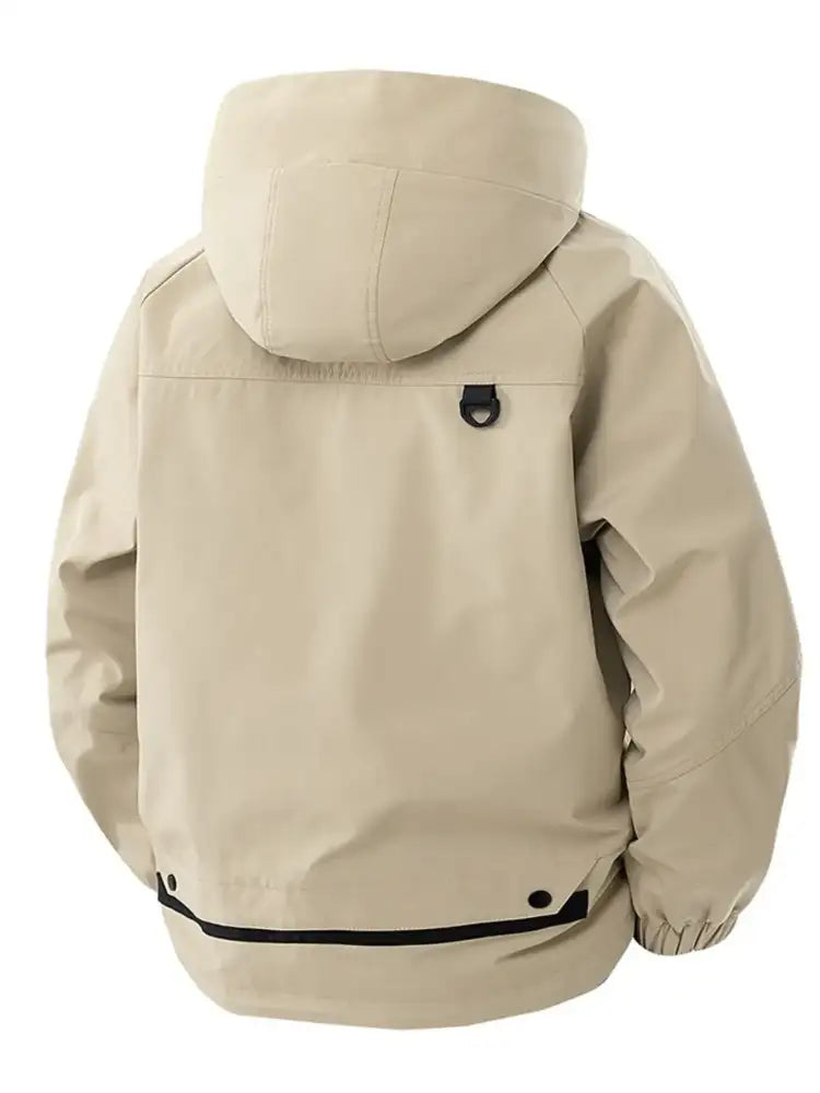 Men’s Full Size Zip Up Long Sleeve Hooded Jacket Plus