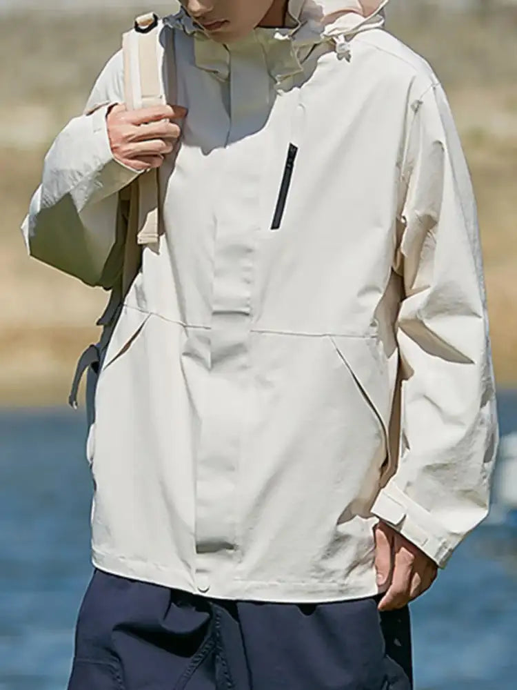 Men’s Full Size Zip Up Long Sleeve Hooded Jacket Plus