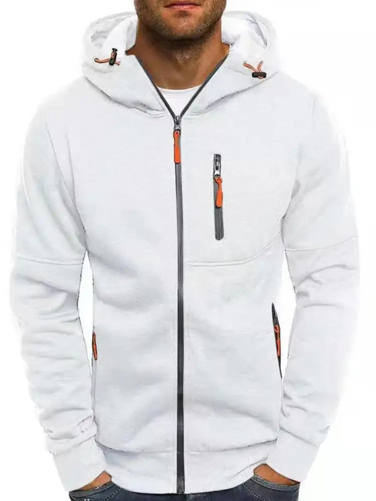 Men’s Full Size Zip Up Long Sleeve Hoodie Plus