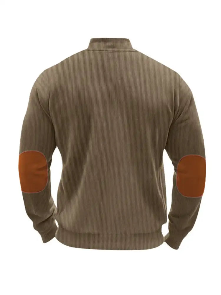 Men’s Full Size Zip Up Long Sleeve Jacket Plus