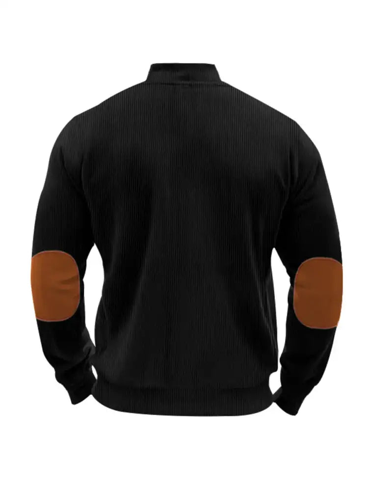 Men’s Full Size Zip Up Long Sleeve Jacket Plus