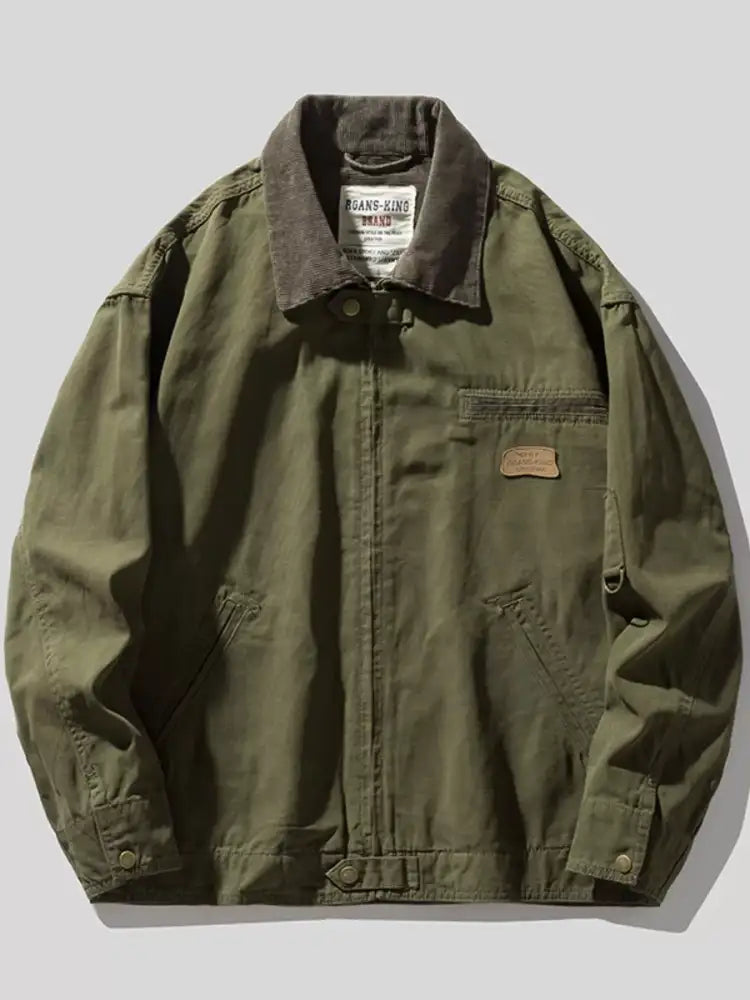 Men’s Full Size Zip UP Long Sleeve Jacket Plus