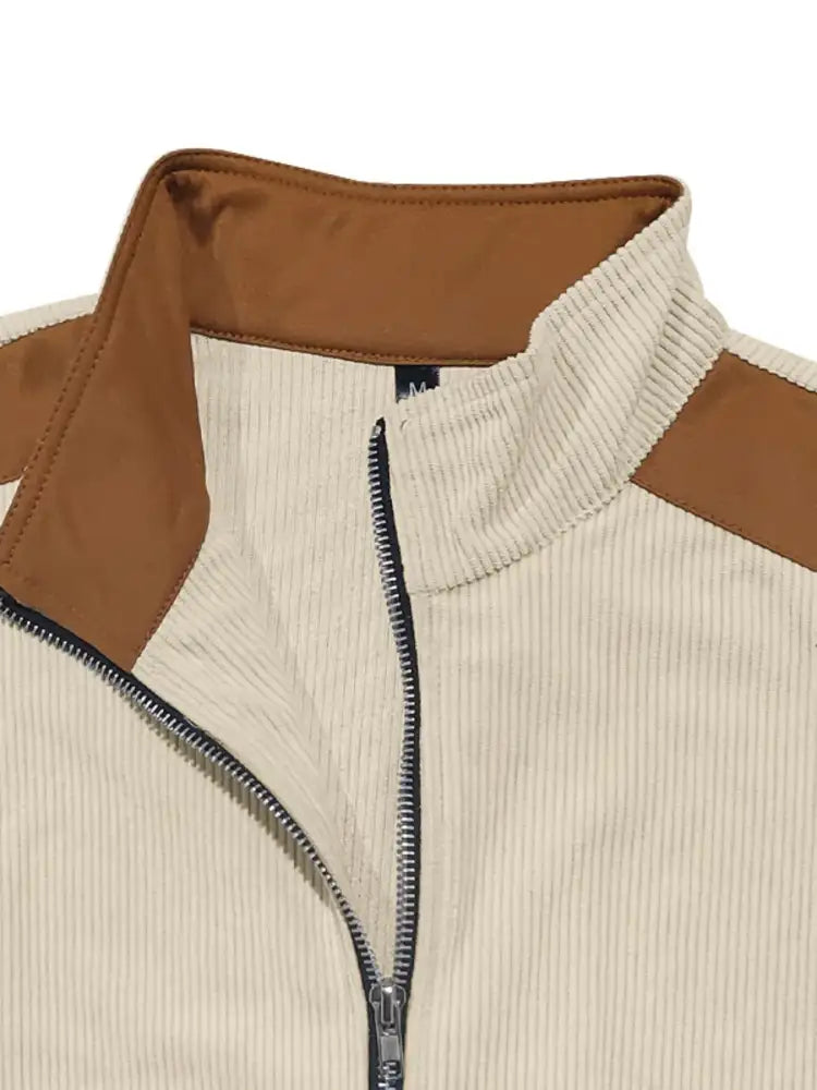 Men’s Full Size Zip Up Long Sleeve Jacket Plus