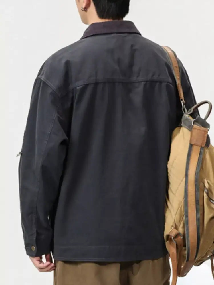 Men’s Full Size Zip UP Long Sleeve Jacket Plus