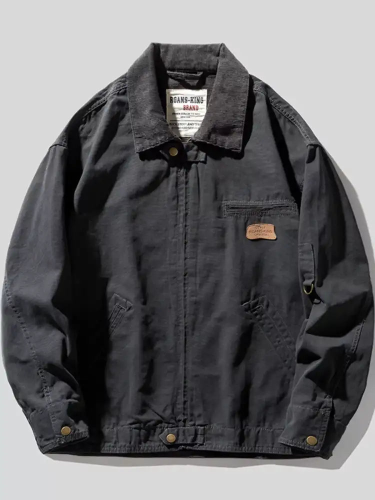 Men’s Full Size Zip UP Long Sleeve Jacket Plus