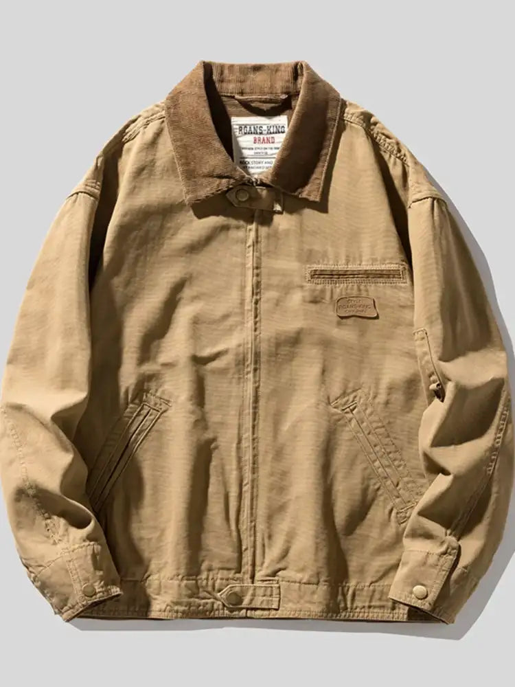 Men’s Full Size Zip UP Long Sleeve Jacket Plus