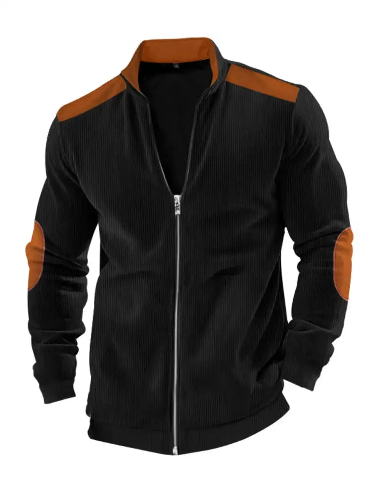 Men’s Full Size Zip Up Long Sleeve Jacket Plus