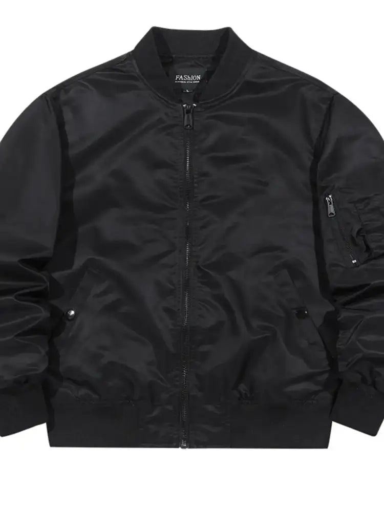 Men’s Full Size Zip Up Long Sleeve Jacket Plus