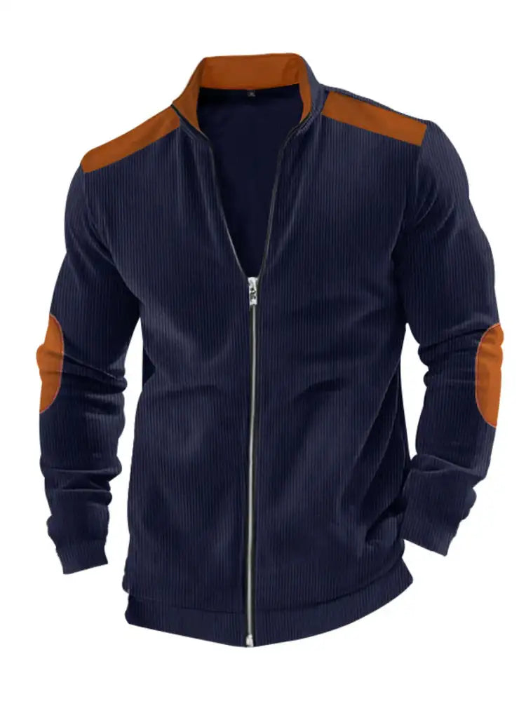 Men’s Full Size Zip Up Long Sleeve Jacket Plus