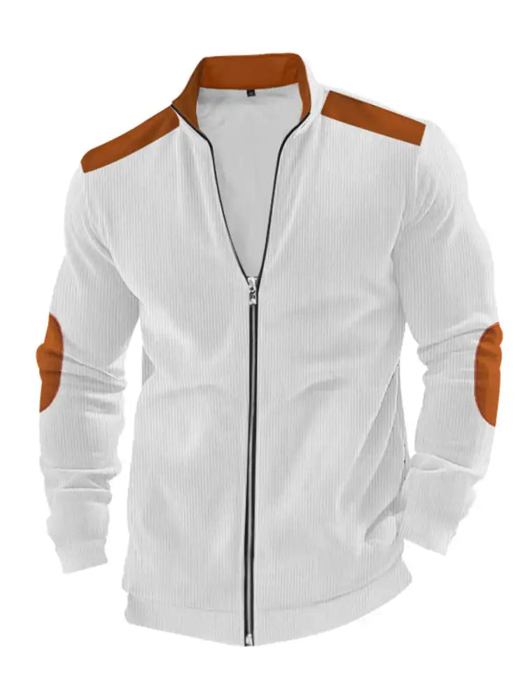Men’s Full Size Zip Up Long Sleeve Jacket Plus