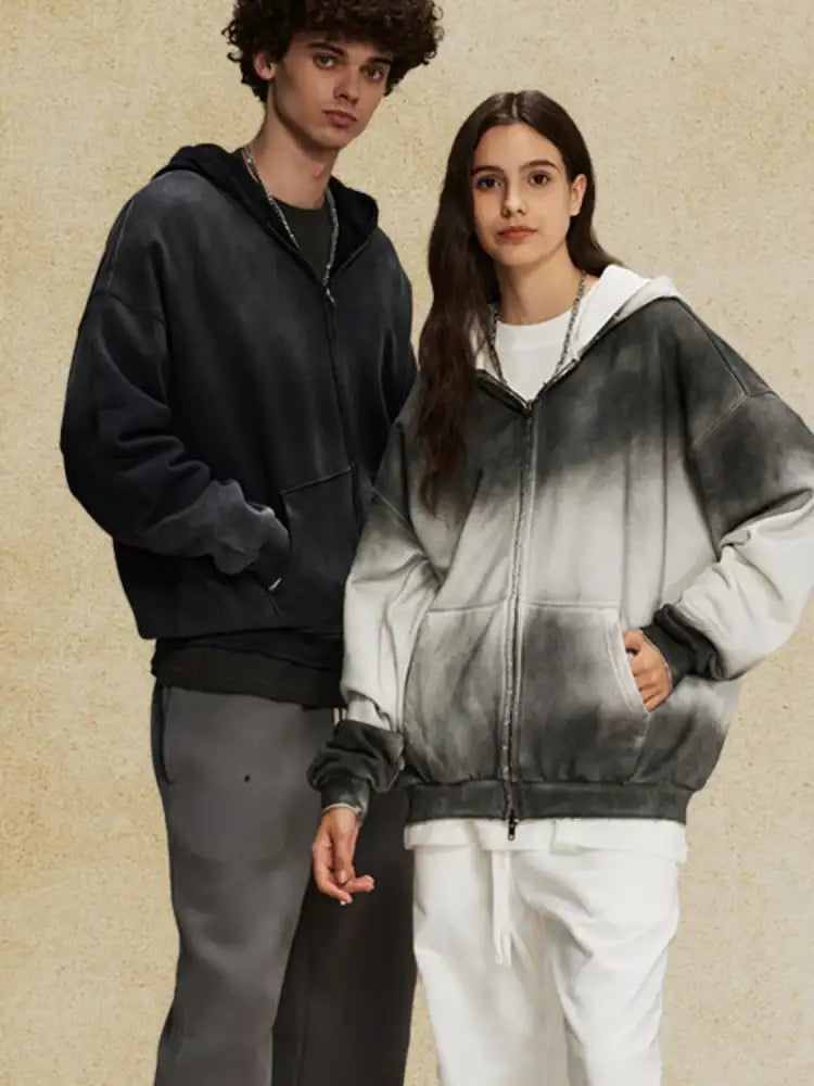 Men’s Gradient Zip Up Hoodie