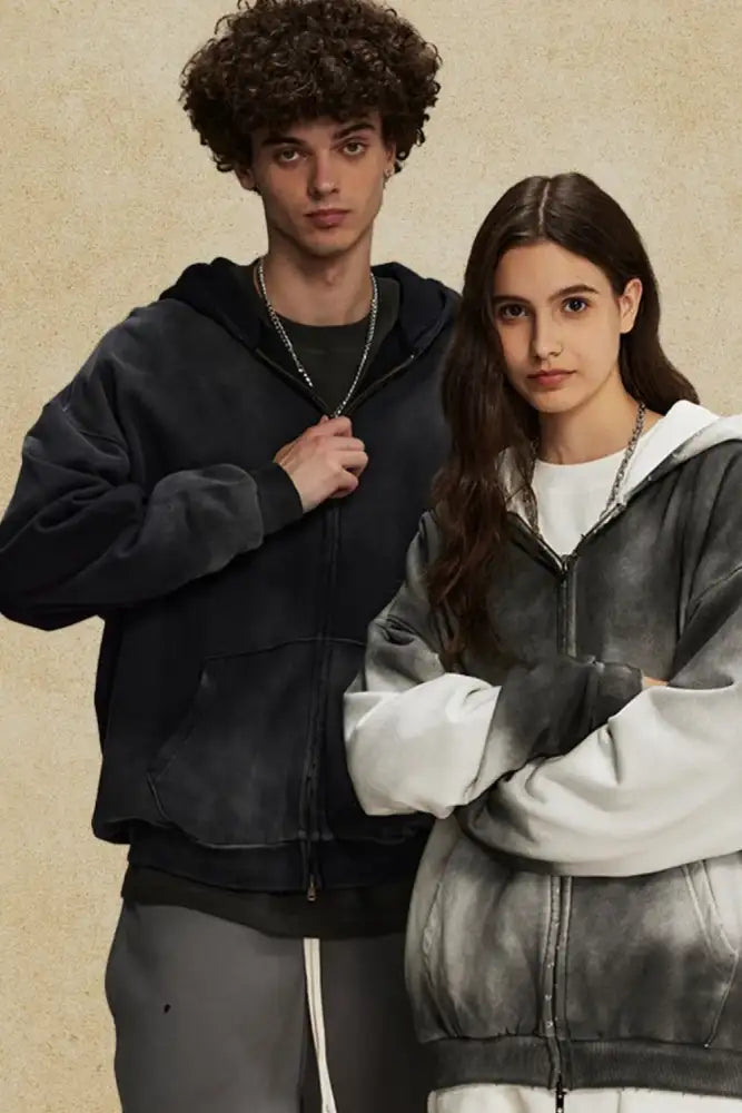 Men’s Gradient Zip Up Hoodie