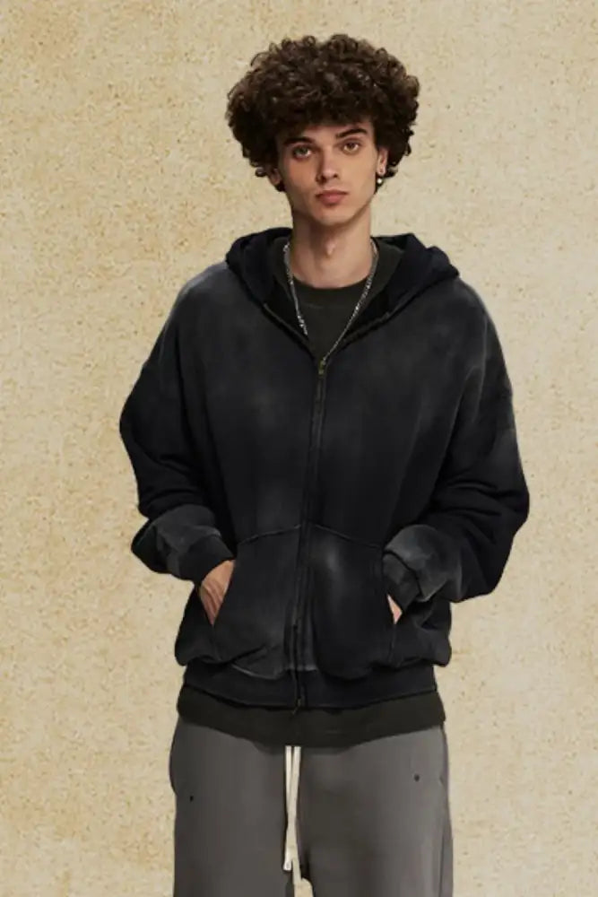 Men’s Gradient Zip Up Hoodie