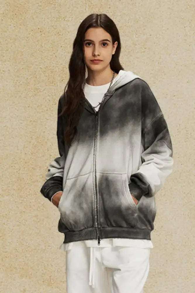 Men’s Gradient Zip Up Hoodie