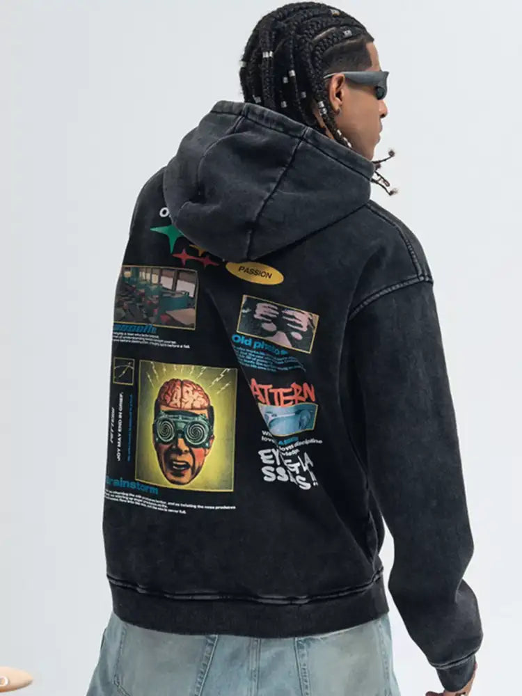 Men’s Graphic Back Long Sleeve Hoodie