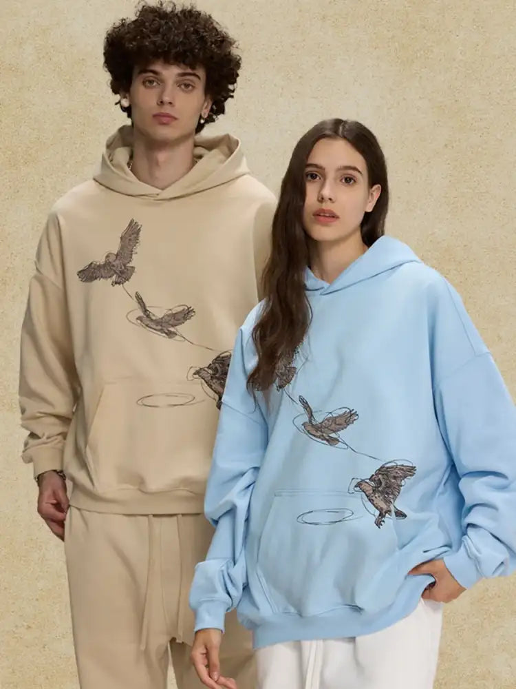 Men’s Graphic Long Sleeve Hoodie with Kangaroo Pocket