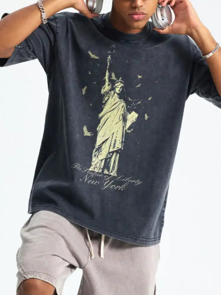 Men’s Graphic Round Neck Half Sleeve T-Shirt