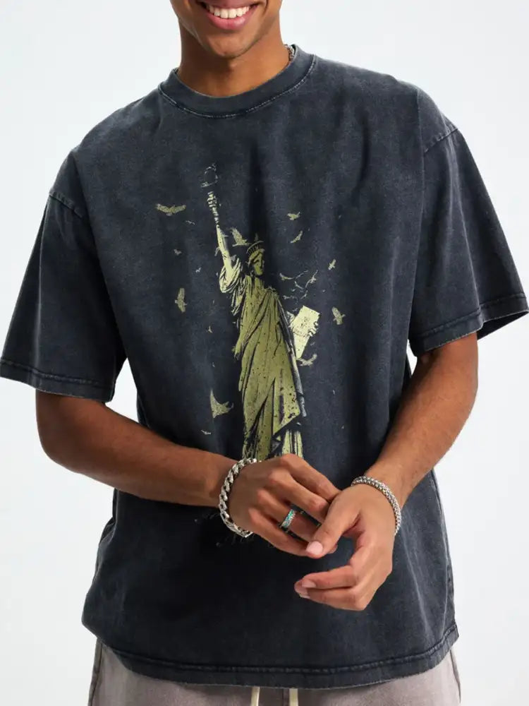 Men’s Graphic Round Neck Half Sleeve T-Shirt