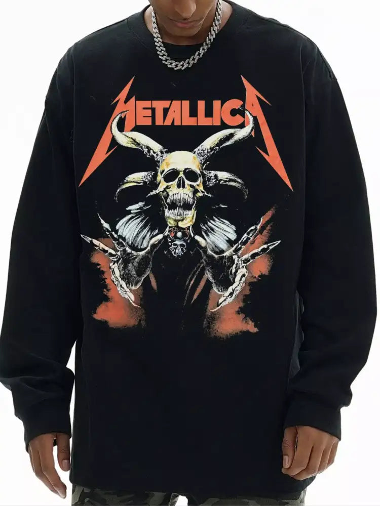 Men’s Graphic Round Neck Long Sleeve T-Shirt