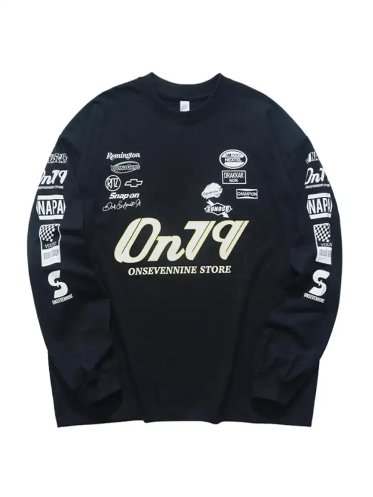 Men’s Graphic Round Neck Long Sleeve T-Shirt