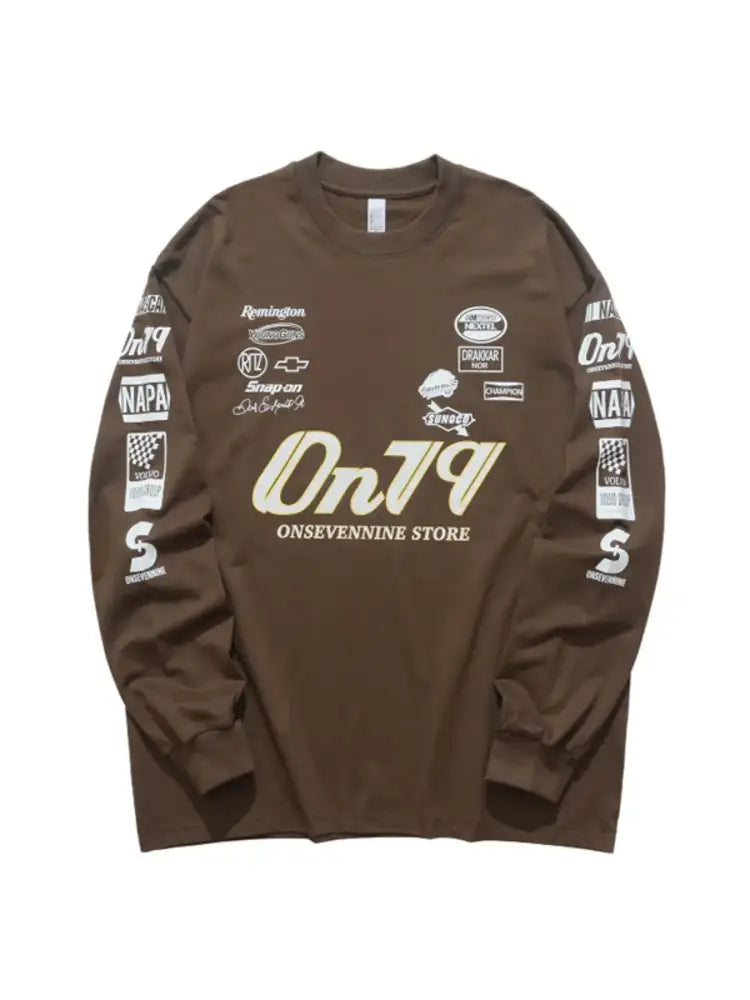 Men’s Graphic Round Neck Long Sleeve T-Shirt